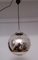 Lampada da soffitto vintage in vetro e metallo cromato di Hoffmeister-Leuchten, anni '70, Immagine 3