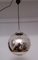 Vintage Glass & Chrome Ceiling Lamp from Hoffmeister- Leuchten, 1970s, Image 1