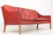 Danish Patinated Leather Sofa by Børge Mogensen for Fredericia, 1990s, Image 4