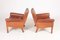 Patinated Leather Lounge Chairs by Hans J. Wegner for A.P. Stolen, 1960s, Set of 2 5