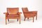 Patinated Leather Lounge Chairs by Hans J. Wegner for A.P. Stolen, 1960s, Set of 2 1