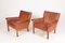 Patinated Leather Lounge Chairs by Hans J. Wegner for A.P. Stolen, 1960s, Set of 2 10