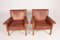 Patinated Leather Lounge Chairs by Hans J. Wegner for A.P. Stolen, 1960s, Set of 2 9