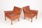 Patinated Leather Lounge Chairs by Hans J. Wegner for A.P. Stolen, 1960s, Set of 2 3