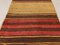 Turkish Narrow Red and Gold Kilim Runner 4