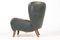 Danish Patinated Leather Lounge Chair, 1940s 2