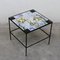 Hand-painted Ceramic & Iron Side Table, 1950s 5