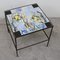 Hand-painted Ceramic & Iron Side Table, 1950s 2