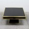 Hollywood Regency Style Brass & Black Lacquered Glass Side Table, 1970s, Image 2