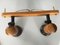 Wooden and Metal Adjustable Ceiling Lamp, 1980s, Image 10