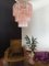 Lampadario tubolare in vetro di Murano rosa, anni '80, Immagine 12