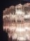 Lampadario tubolare in vetro di Murano rosa, anni '80, Immagine 17