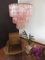 Lampadario tubolare in vetro di Murano rosa, anni '80, Immagine 5
