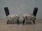 Art Deco Black and White Velvet French Armchairs, 1920s, Set of 2, Image 8