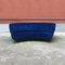 Italian Blue Velvet Comma-Shaped Sofa on Metal Legs, 1950s 2