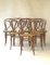Antike Engelholz Esszimmerstühle aus Bugholz von Fischel, 6er Set 1