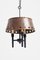 Brass and Black Ceiling Lamp, 1950s, Image 3