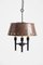 Brass and Black Ceiling Lamp, 1950s, Image 4