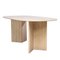 Oval Travertine Architectural Dining Table, 1970s 1