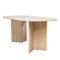 Oval Travertine Architectural Dining Table, 1970s, Image 1