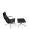 Poltrona Eames Alu Group EA124 ed EA125 con ottomana di Charles & Ray Eames per Vitra, anni '80, set di 2, Immagine 4