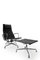 Poltrona Eames Alu Group EA124 ed EA125 con ottomana di Charles & Ray Eames per Vitra, anni '80, set di 2, Immagine 1