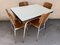Light Yellow & Brown Formica Dining Table & Chairs Set, 1950s, Set of 5 1
