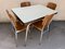 Set da pranzo e sedie in legno di formica giallo chiaro e marrone, anni '50, set di 5, Immagine 1