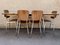 Light Yellow & Brown Formica Dining Table & Chairs Set, 1950s, Set of 5 3