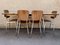 Light Yellow & Brown Formica Dining Table & Chairs Set, 1950s, Set of 5, Image 3