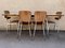 Set da pranzo e sedie in legno di formica giallo chiaro e marrone, anni '50, set di 5, Immagine 3