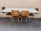 Set da pranzo e sedie in legno di formica giallo chiaro e marrone, anni '50, set di 5, Immagine 19