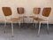 Juego de mesa de comedor y sillas de formica en marrón claro y amarillo, años 50. Juego de 5, Imagen 9