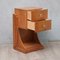 Cherry Wood & Glass Nightstand, 1940s, Image 4