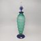 Botella en verde y azul de cristal de Murano de Michielotto, años 70, Imagen 2