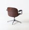 Leather & Mahogany Swivel Chair by Ico Luisa Parisi for MIM Roma, 1960s, Image 2