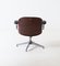 Leather & Mahogany Swivel Chair by Ico Luisa Parisi for MIM Roma, 1960s 3