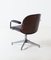 Leather & Mahogany Swivel Chair by Ico Luisa Parisi for MIM Roma, 1960s 6