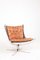 Patinierter Leder Falcon Chair von Sigurd Ressell für Vante Lenestolfabrikk, 1960er 1