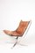 Patinated Leather Falcon Chair by Sigurd Ressell for Vante Lenestolfabrikk, 1960s, Image 4