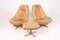 Danish Patinated Leather Lounge Chairs by Madsen & Schübel, 1960s, Set of 3 2