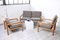 Beech Wood Living Room Set, 1970s, Set of 3 3