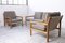 Beech Wood Living Room Set, 1970s, Set of 3 1