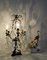 Lámpara de mesa italiana de latón y cristal, años 50, Imagen 19