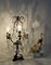 Lámpara de mesa italiana de latón y cristal, años 50, Imagen 7