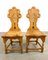 Antique Swedish Wooden Dining Chairs, 20th Century, Set of 4 3