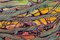 Edera Lysdal, guazzo e pastello ad olio su cartone, pittura modernista astratta, Immagine 2