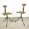 Vintage Industrial Tripod Factory Chairs, Set of 2 1