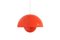 Lampada a sospensione Flowerpot rossa di Verner Panton, Immagine 1