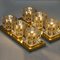 Wall Lights in Brass and Glass from Peill & Putzler, 1970s, Set of 5 9